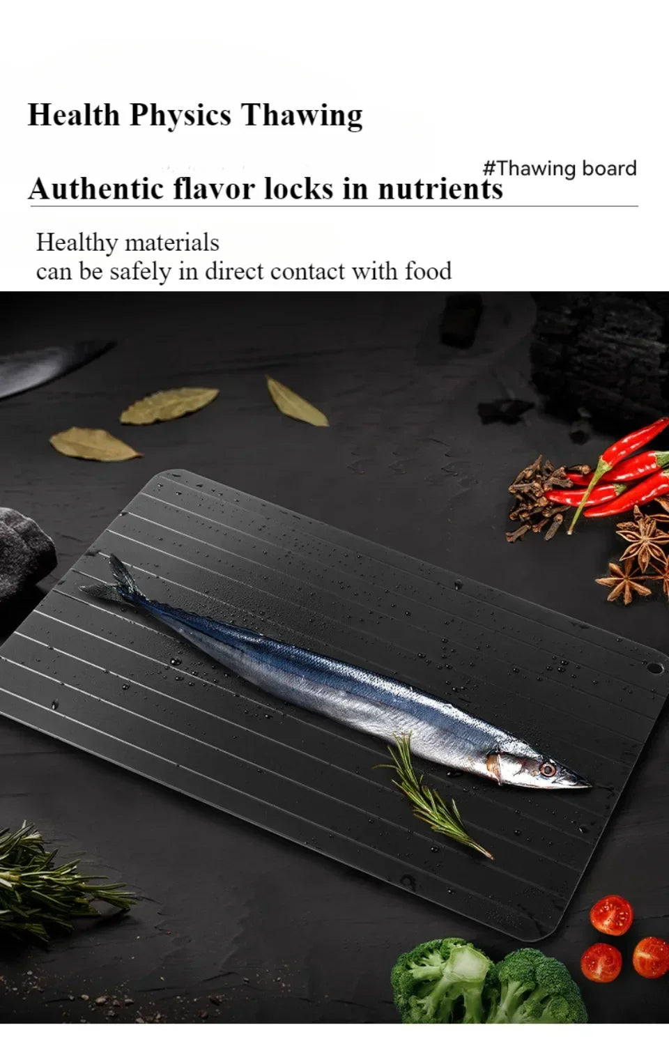 Bandeja de descongelamento rápido para alimentos